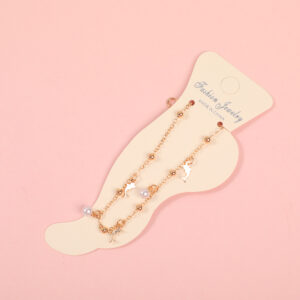 Random Mixed Style Golden Moderate Luxury Anklet-10 - Image 2