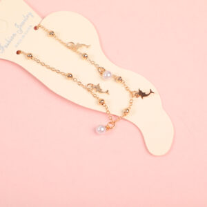 Random Mixed Style Golden Moderate Luxury Anklet-10 - Image 3