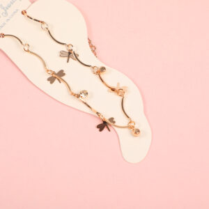 Random Mixed Style Golden Moderate Luxury Anklet-23 - Image 3