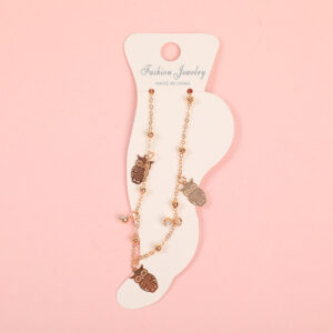 Random Mixed Style Golden Moderate Luxury Anklet-16 - Image 1