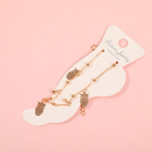 Random Mixed Style Golden Moderate Luxury Anklet-16 - Image 2