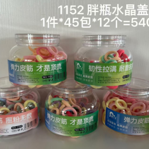 Crown Crystal Bottle Hair Ties - Colorful - Image 1