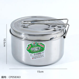 15cm stainless steel round lunch box - Image 3