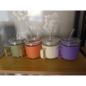 Color box bamboo handle cup 360ml - Image 1