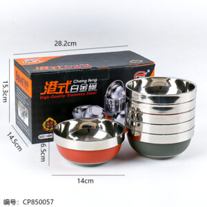 Colorful 14cm old style white gold bowl 304 - Image 3