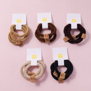Spiral Pattern Hair Ties 3pcs - Image 1