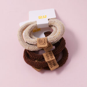 Spiral Pattern Hair Ties 3pcs - Image 3