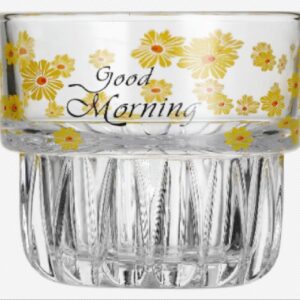 Autumn Chrysanthemum Glass Cup 250ml (with Inner Box) TY4333-2T - Image 1