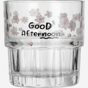 Floral Dance Glass Cup 220ml (with Inner Box) TY4318-2T - Image 1