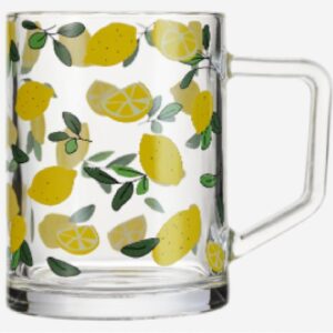 Lemon Pattern Glass Cup 280ml (with Inner Box) TZ5005T - Image 1