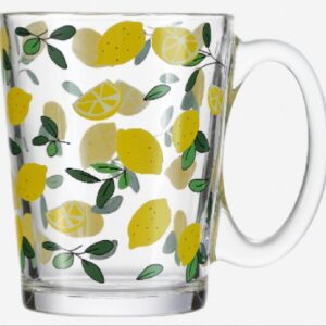 Lemon Pattern Glass Cup 319ml (with Inner Box) TZ2829 - Image 1