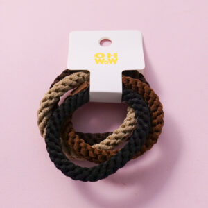 Thick Weave Hair Ties 4pcs-5 - Image 1