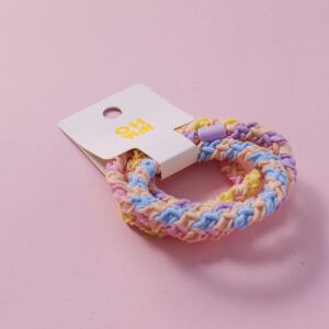 Colorful Spiral Basic Hair Ties 4pcs-3 - Image 2