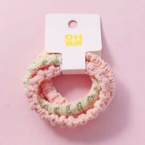 Colorful Spiral Basic Hair Ties 4pcs-5 - Image 1