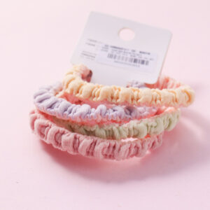 Colorful Spiral Basic Hair Ties 4pcs-5 - Image 2