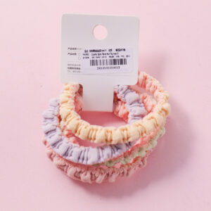 Colorful Spiral Basic Hair Ties 4pcs-5 - Image 3