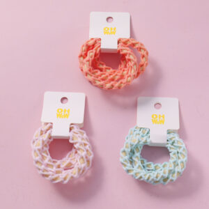 Colorful Spiral Basic Hair Ties 4pcs-1 - Image 1