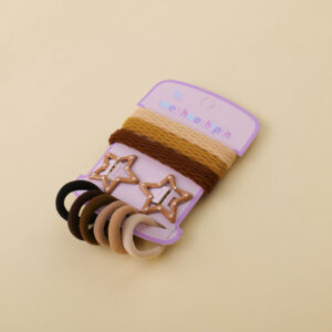 Coffee Star Hair Clip Hair Tie 12pcs - Image 3