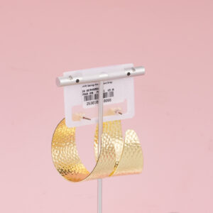 Gold Large Water-Ripple Luxury Earrings - Image 3