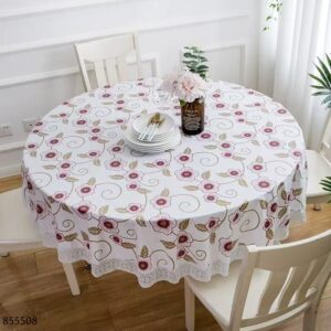 206480 Flannel Lace Round Tablecloth 180cm - Image 5
