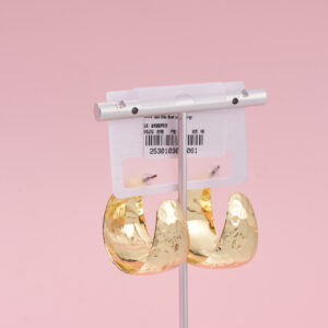 Gold Wide-Band Luxury Earrings - Image 3