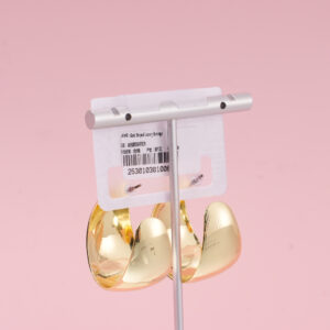 Gold Striped Luxury Earrings - Image 3