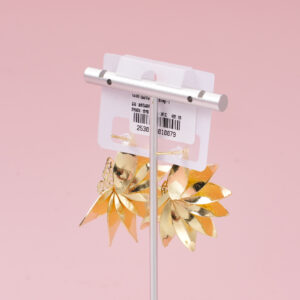 Gold Floral Luxury Earrings – 3 - Image 3