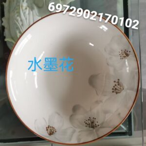 7-Inch Ink Flower Bowl - Image 1