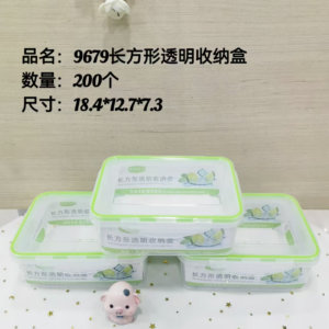Rectangular Transparent Storage Box -9718 - Image 1