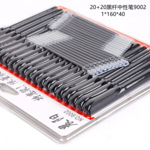 Black stick gel pen 9002 (20+20) - Image 2