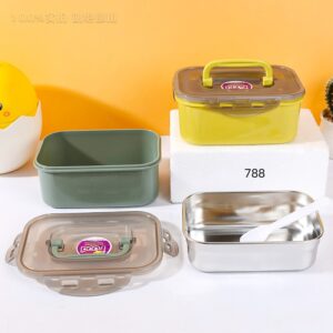Rectangular stainless steel lunch box-788 - Image 1