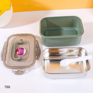 Rectangular stainless steel lunch box-788 - Image 3