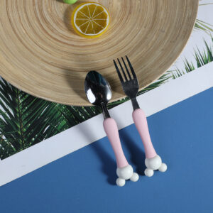 Bowling handle children's tableware 2 pieces set - Image 2