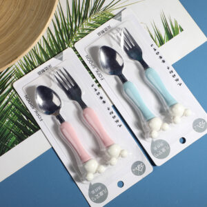 Bowling handle children's tableware 2 pieces set - Image 4