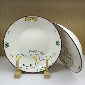 8-inch Little White Bear Ceramic Plate - Image 1