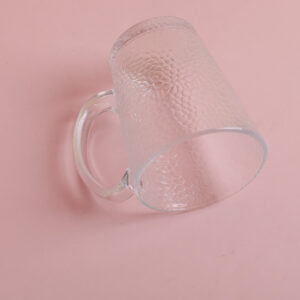 Hammered Handle Glass Cup 280ml - Image 2