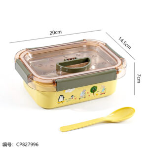 2426 Handheld Square Stainless Steel Sealed Lunch Box - Image 3