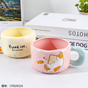 689 Bread Cat Ceramic Mug - Image 2