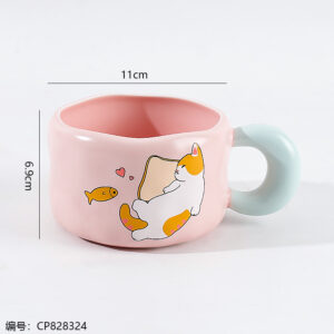 689 Bread Cat Ceramic Mug - Image 3