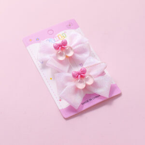 Cherry Pearlescent Hair Clips 2pcs - Image 3
