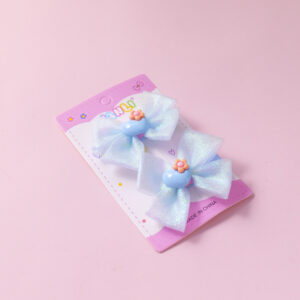 Heart Pearlescent Hair Clips 2pcs - Image 2