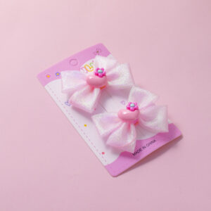 Heart Pearlescent Hair Clips 2pcs - Image 3