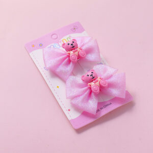 Bear Pearlescent Hair Clips 2pcs - Image 3