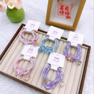 Faceted Hair Tie 2pcs-2 - Image 1