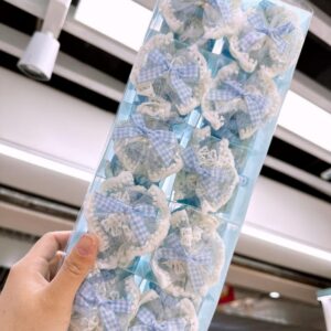 Lace Bow Hair Tie 2pcs-2 - Image 1