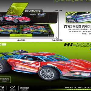 Neon Painted Shell Pull-Back Racing Car (3 Colors Mixed) - Image 1
