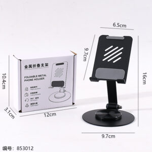 257-1 Round Mobile Stand Black - Image 3