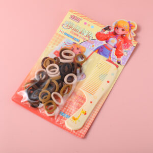Hang Card Scrunchie and Comb Set – Coffee - Image 1