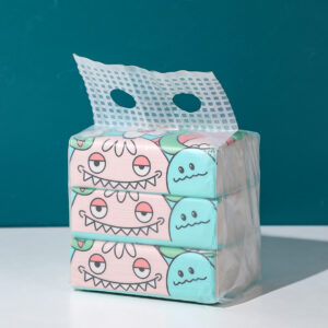 Cartoon natural color tissue 3-Pack - Image 1