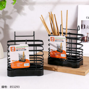 8235 Flat Iron Square Chopstick Rest with Plastic Base - Image 1